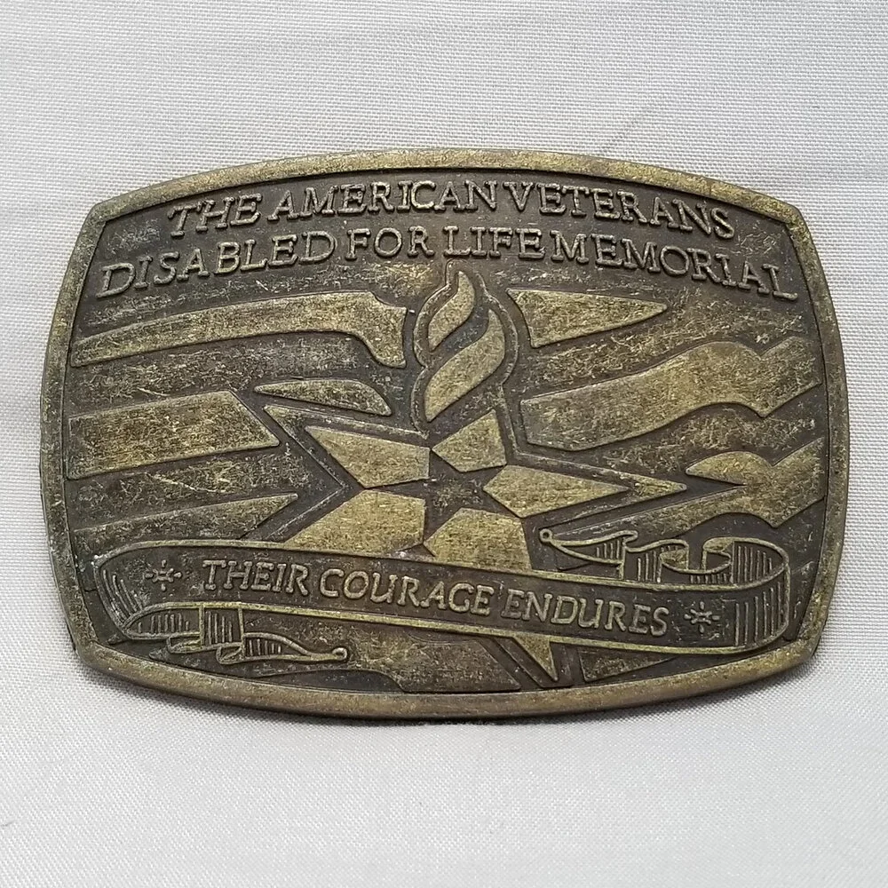 American Veterans Disabled for Life Memorial Belt Buckle 2007 Sponsor